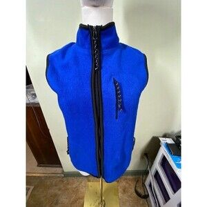 Derek Heart Juniors Size S Blue Full Zip Fleece Vest Zippered Pockets Outdoor